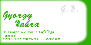 gyorgy makra business card